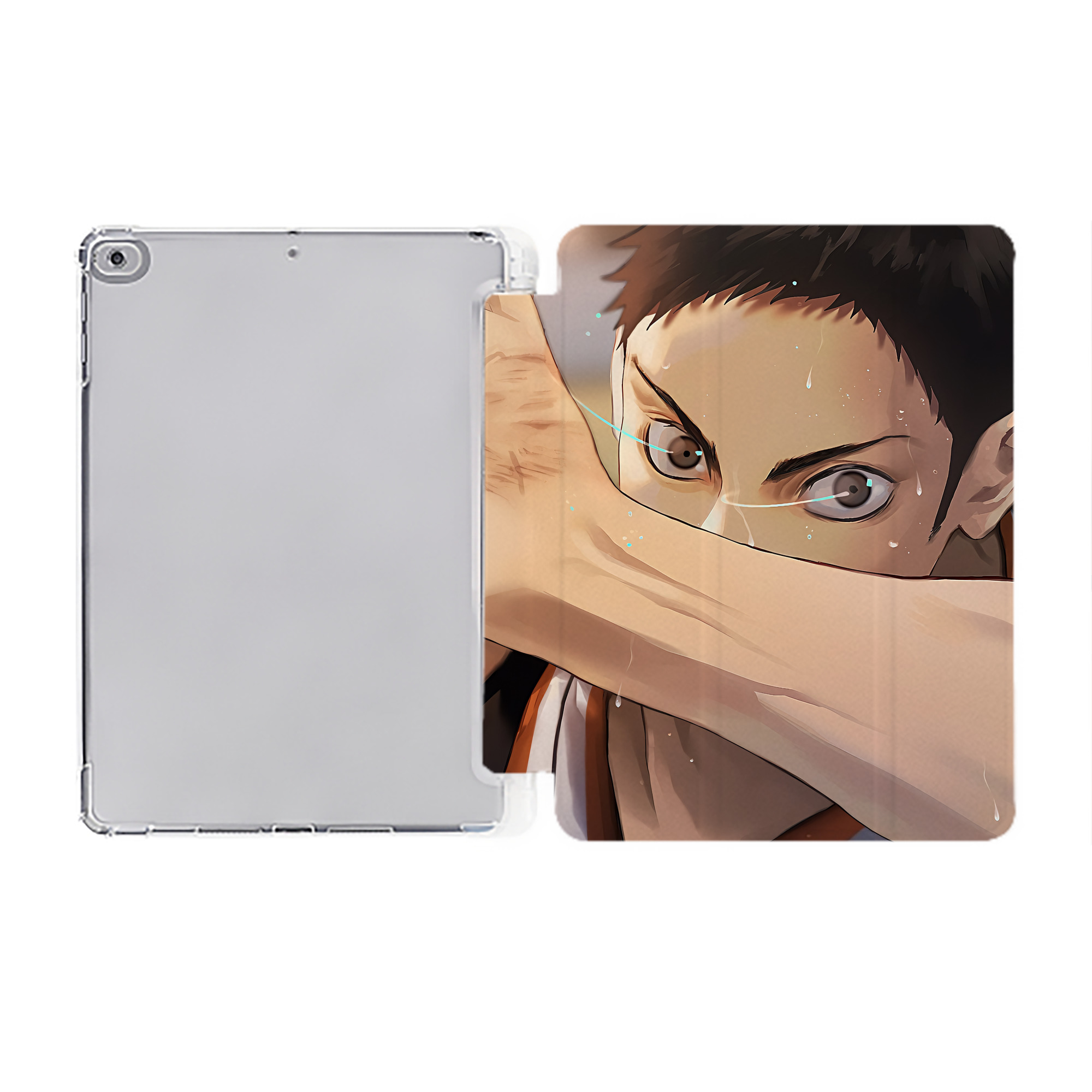 （画像用） ハイキュー!! Haikyu!! IPad ケース ペン収納付き 三つ折りスタンド PUレザー×シリコン 対応機種9.5/10.5/10.9インチ